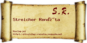 Streicher Renáta névjegykártya
